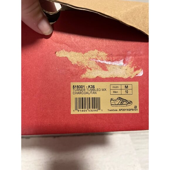 Levi’s comfort insole Turner-Tumbled Wax Charcoal Tan lace up sneakers size 10M - Picture 5 of 11